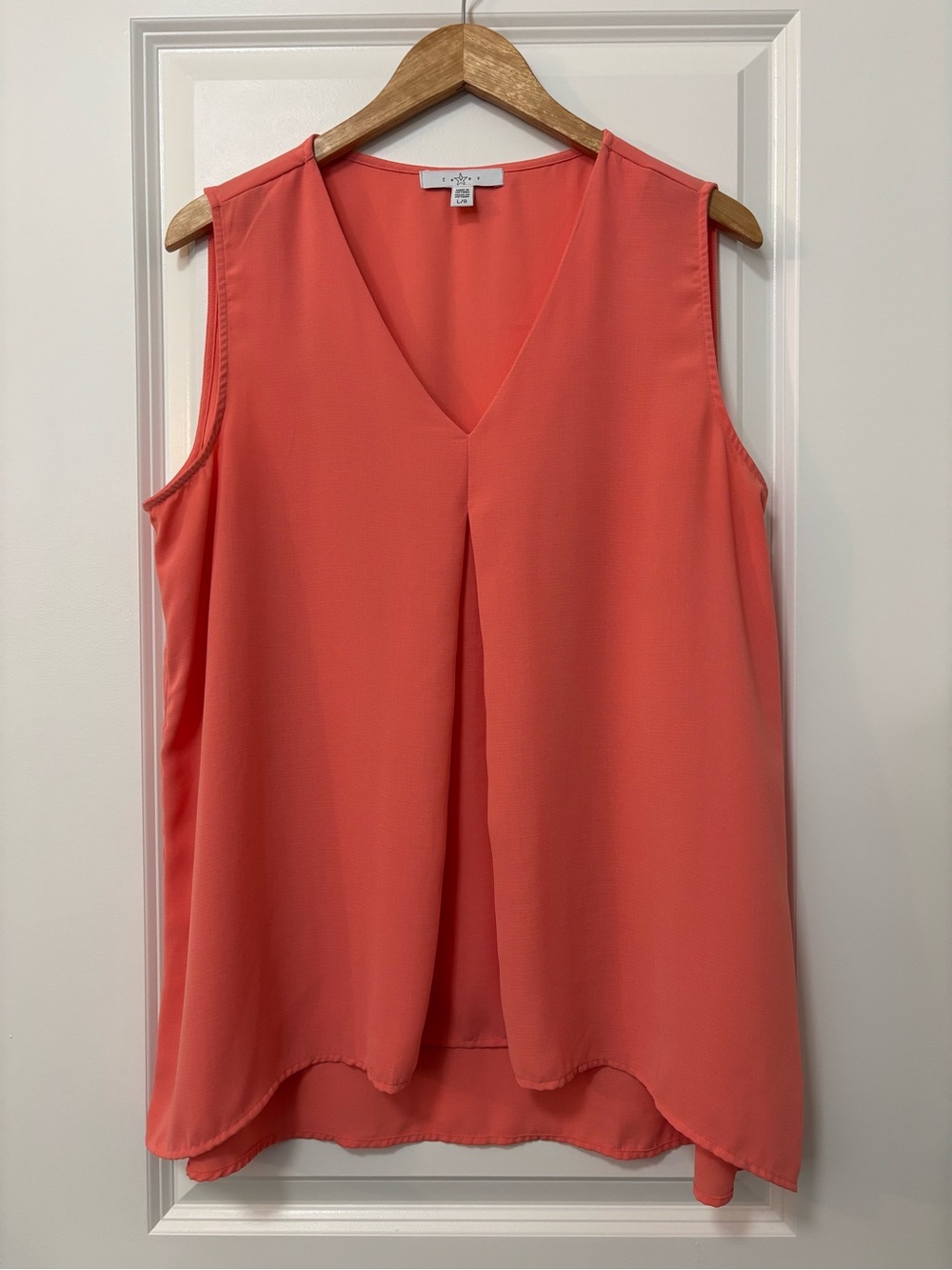 Fever Coral Tunic Sleeveless Top, Size L
